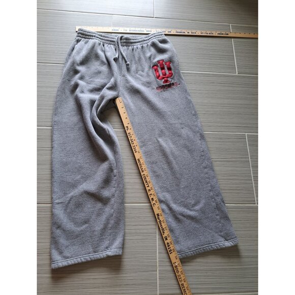 Indiana University Hoosiers Gray Sweatpants Embroidered IU Drawstring Mens XL - Picture 7 of 10